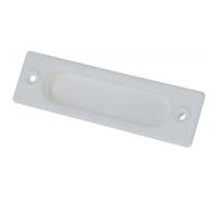 Poignée cuvette volet roulant PVC blanc 100 mm