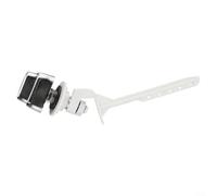 Poignée de chasse d'eau de rechange avec bouton poussoir latéral pour réservoir d'eau, levier de déclenchement en plastique argenté et blanc, fonction arrière à ressort automatique, installation