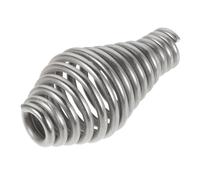 Poignée de Cheminée Modèle Moderne en Acier Inoxydable, à Ressort | Finition Polie Argentée, Forme Taille de Tambour, Installation sans Outil, pour Entretien du Foyer