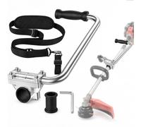 Poignée de Coupe-Bordure pour Einhell GE-ET 5027 2012-2018 | Ergonomique Manche Courbé | Hauteur Ajustable | Support à 4 Boulons | Harnais Réglable | Diamètre 26/28mm | Entretien Pelouse