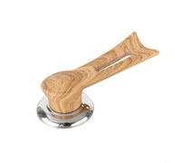 Poignée de couvercle de casserole robuste en bakélite verticale pour mijoteuse en fonte émaillée de remplacement pour un ajustement sûr aspect bois 15 cm (S grain de bois)