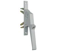 Poignée de crémone 520 aluminium à double fourche + barillet MV - ARGENTA - 520199