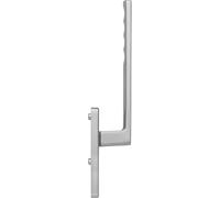 Poignée de fenêtre à levage, modèle PZ, effet acier inoxydable, 253 mm