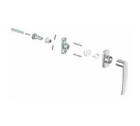 Poignée de fenêtre aluminium Eos - entraxe 43 mm - carré 7 x 23 mm - noir sablé FAPIM