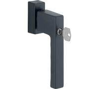 Poignée de fenêtre HOPPE TOULON cylindre de blocage, VK 32-42 mm, aluminium noir mat