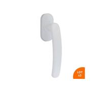 Poignée de fenêtre oscillo-battante PVC laqué blanc RAL 9016