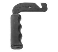 Poignée de fumoir à granulés noire 11 CM anti-brûlure | Alliage et caoutchouc, prise confortable et commande fluide, style vintage raffiné, pour fumoir à charbon et chaudière