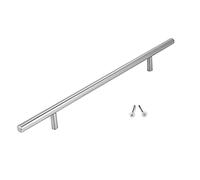 Poignee de Meuble Cuisine, 400 mm Poignées D'armoire en Acier Inox, Poignée en T de tiroir, Poignées d'armoire Espacement des Trous de 256mm, pour Cuisine, Salle de Bain, Chambre, Bureau(400 mm)