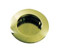 Poignée de meuble - cuvette ronde à encastrer - 40 mm - laiton CADAP