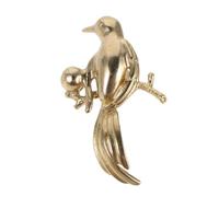 Poignée de Meuble en Laiton, Oiseau Vintage, Ambiance Noël, Trou Unique | Installation Facile, Finition Classique, pour Placards Anciens, Meubles de Salle de Bains, la Cuisine et Rénovation DIY