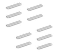Emuca Lot de 10 poignées pour meubles Setubal, L104mm, entraxe 64mm, Aluminium, Anodisé mat Anodisé mat G