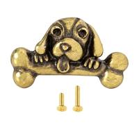 Poignée de meuble sur le thème du chien avec, Aged Color 1PCS | Forme de chien et d ' os sculptée, endroit défini à saisir, quincaillerie décorative pour armoires et armoires de