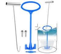Poignée de panier pour skimmer pour piscine avec crochet - outil d'élimination des débris pour piscine et jardin, poignée de panier avec filtre robuste et durable, accessoire pratique