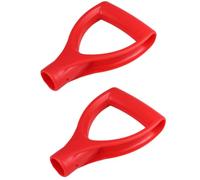 Poignée de Pelle de Rechange Plastique Rouge, Lot de 2