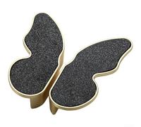 Poignée de placard papillon en alliage de zinc avec motif trèfle nordique pour tiroir de cuisine et armoire Utilisation en coquillage finition blanche Deux pièces (E)