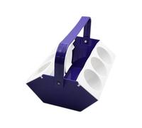 - Poignée de plateau de rangement à bière à 6 emplacements, porte-boisson portable, compartiment à glace central, section de refroidissement, 30 cm x 20 cm x 15 cm + poids robuste de 719 g, polymère