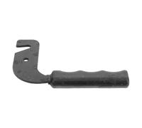 Poignée de poêle à granulés noire 11 CM en alliage caoutchouc | Prise confortable, ouverture fluide, compatibilité universelle, finition vintage pour usage extérieur