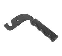 Poignée de poêle noire antibrûlure 11 CM en alliage caoutchouc | Usage extérieur, pour fumoir à granulés et poêle à bois, compatibilité universelle, style vintage élégant