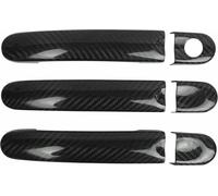 Poignée de porte Cache poignée de porte pour VW Caddy 2003-2020 fibre de carbone noir 6pcs