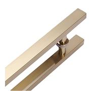 Poignée de Porte coulissante de Style Grange, dorée et carrée, pour Porte d'entrée, poignée de Porte à Pousser/Tirer pour Porte vitrée, quincaillerie pour Portes d'hôtels