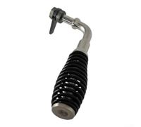 Poignée de porte de cheminée en acier inoxydable noir | Tirette résistante à la chaleur pour poêles à bois et chaudières, design moderne à ressort sûr, matériel de rechange