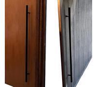 Poignée de porte de grange, poignée de porte d'entrée avant, poignée de porte pivotante double face, 24 pouces/31,5 pouces/47 pouces/39,4 pouces/59 pouces en acier inoxydable brossé poignée de porte c