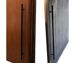 Poignée de porte de grange, poignée de porte d'entrée avant, poignée de porte pivotante double face, 24 pouces/31,5 pouces/47 pouces/39,4 pouces/59 pouces en acier inoxydable brossé poignée de porte c