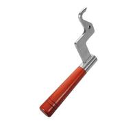 Poignée de Porte de Poêle à Bois en Métal et Bois, Forme L | Grain , Finition Bois Polie, Prise Arrondie Ergonomique, Montage Sécurisé, Usage Hiver, Atelier, Cabane
