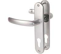 Vachette Poignées sur plaque Budget - Clé I - Entraxe 165 mm - Aluminium argent