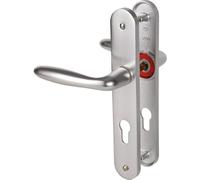 Poignée de porte d'entrée - Verona - Hoppe Et Cie - Gris argent - Clé I - 195 mm - Épaisseur de porte : 48 à 57 mm