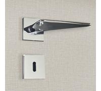 Poignée de porte design inition aspect chrome brillant Andrea - KATCHMEE