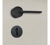 Poignée de porte design à cylindre finition aspect noir mat Alma - KATCHMEE