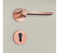 Poignée de porte design à cylindre finition aspect or rose Cristina - KATCHMEE
