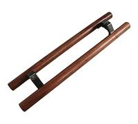 Poignée de porte double face - Poignée en bois pour bois, acier, aluminium et verre - Poignée de traction de 150 cm, accessoire d'entrée élégant