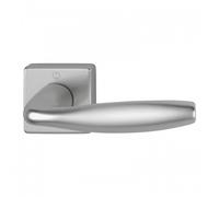 Poignée de porte double sur rosace carrée New York - aluminium HOPPE
