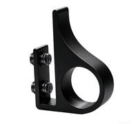 Poignée de porte en alliage d'aluminium et verre sans perçage 4,9 cm (noir) | Design à pince, pas de vis nécessaire, s'adapte au verre de 4 à 8 mm, installation rapide, installation sans dommages