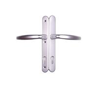 Poignée de porte en PVC 200 mm Fixation à vis 3 trous - Argent mat