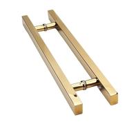 Poignée De Porte En Verre En Acier Inoxydable Or/or Rose 600x400mm | Qualité 304, poli, trou 400 mm, verre 8-13 mm, porte 35-50 mm, push-pull, for douche, bois et coulissant.