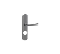 Poignée de porte extérieure à béquille Muze chrome velours pour Serrure PROTECTIVE