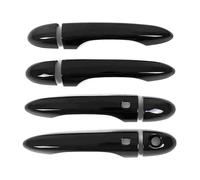 Poignée de Porte extérieure coulissante Cache-poignée de Porte en Carbone Noir Brillant Garniture de Cache-culbuteurs pour Fiat 500X 500 2016 2017 2018 2019 2020 2021 2022 2023