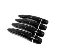 Poignée de Porte extérieure coulissante en ABS Noir Fibre de Carbone chromée pour Nissan Qashqai J12 2021 2022 2023 caches et Autocollants de Garniture de poignée de Porte latérale