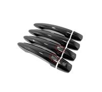 Poignée de Porte extérieure coulissante en ABS Noir Fibre de Carbone chromée pour Nissan Qashqai J12 2021 2022 2023 caches et Autocollants de Garniture de poignée de Porte latérale