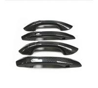 Poignée de Porte extérieure coulissante pour Audi A6 C8 A6L S6 RS6 E-Tron Q6 Q8 RSQ8 S7 RS7 - Garniture de poignée de Porte adhésive en Fibre de Carbone