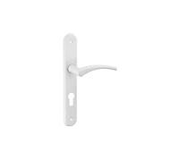 Poignée de porte Hebe, laqué blanc, E195, à trou cylindrique