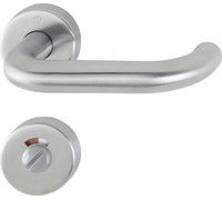 Poignée de porte Hoppe Paris Rosette WC épaisseur de porte 40 - 45 inox mat