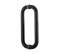 Poignée de porte intérieure/extérieure de grange,poignée de porte à double poussée de style rond,poignées de portail résidentielles,poignée de traction en verre brossé avec vis de montage pour magasin