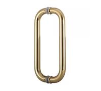 Poignée de porte intérieure/extérieure de grange,poignée de porte à double poussée de style rond,poignées de portail résidentielles,poignée de traction en verre brossé avec vis de montage pour magasin