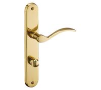 Poignée de porte Marianne avec serrure, en laiton, pour portes intérieures