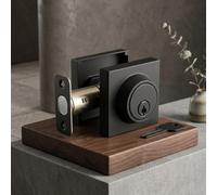 Poignée de porte moderne noire mate avec fonction de verrouillage de l'intimité, conçue avec la technologie pour, loquet réglable pour portes standard, installation simple à tournevis pour un usage