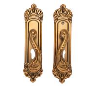 Poignée de porte rétro style européen - SALALIS - aluminium silencieux, complète avec 3 clés, pour chambre & intérieur